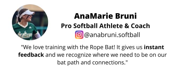 AnaMarie Bruni Testimonial - ""We love training with the Rope Bat! It gives us instant feedback and we recognize where we need to be on our bat path and connections"